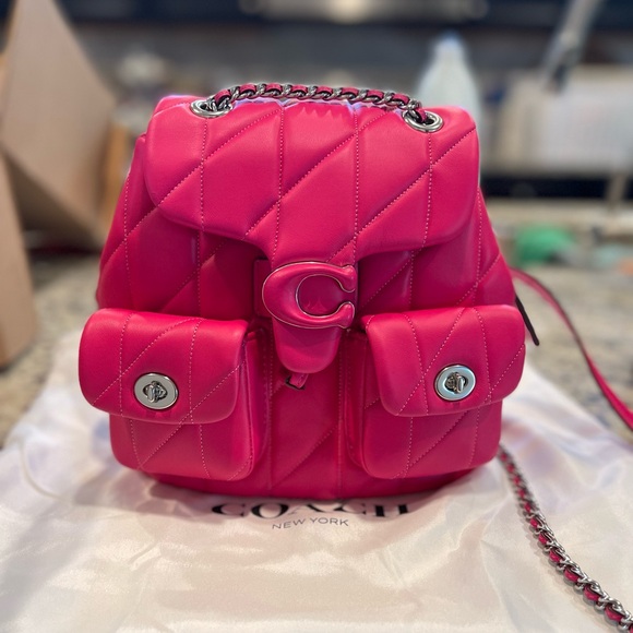 Coach Handbags - Brand new Coach Tabby Dragonfruit Quilted Backpack